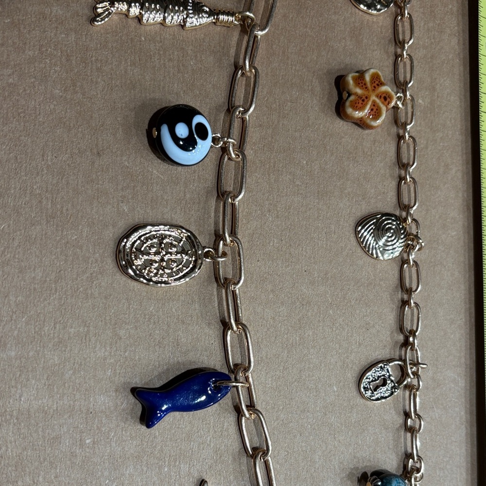 Gold Charm with Multicolor Accents purse chain. - Picture 4 of 10